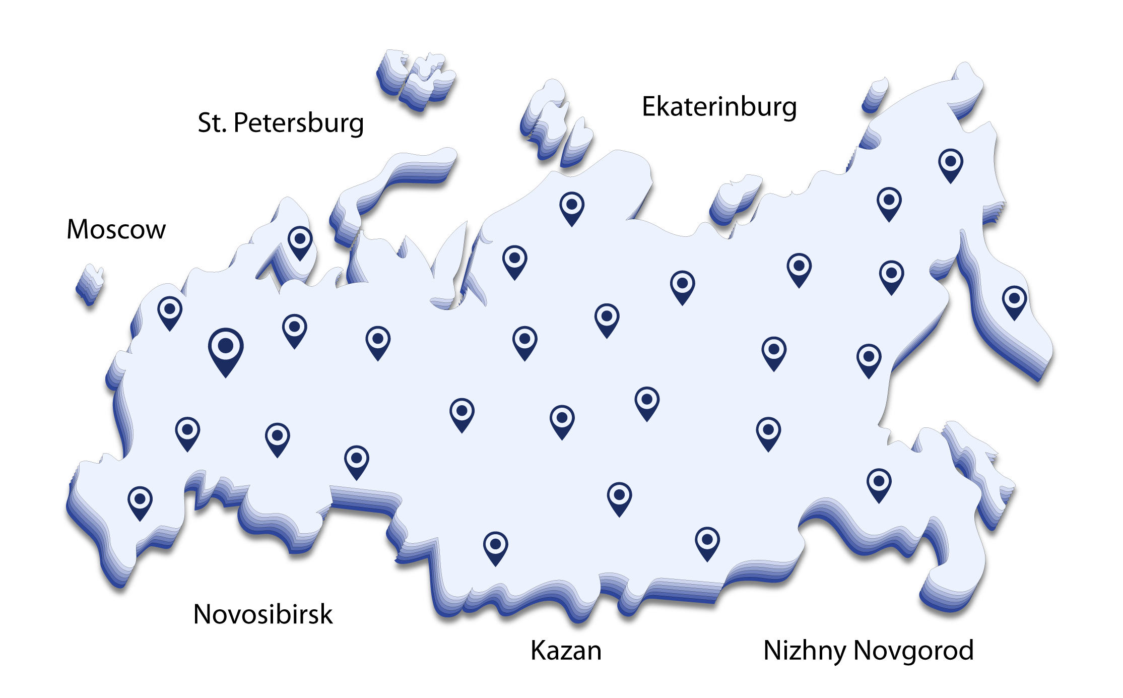 6 main cities in Russia